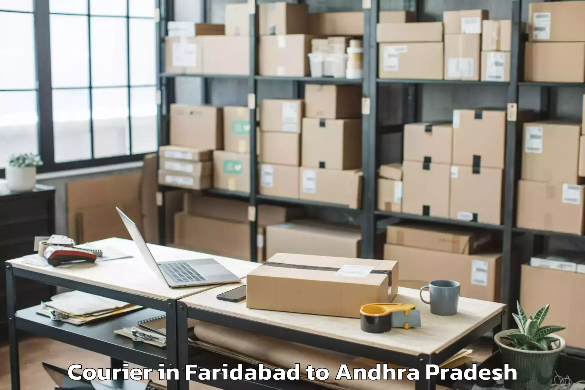 Quality Faridabad to Peddapappuru Courier